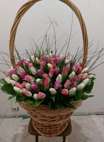 Корзина Розовое обаяние