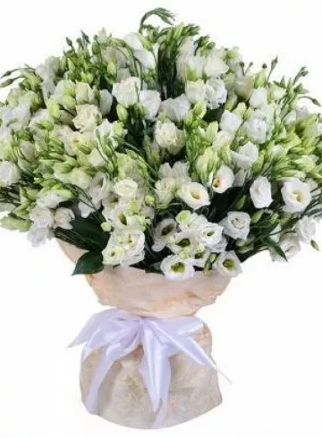 Букет из эустомы белой от интернет-магазина цветов в 